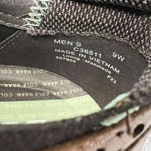 Cole Haan 5.ZEROGRAND Wingtip Oxford Shoes Men's 9W Dark Sequoia C36511 NWOB - Picture 12 of 12